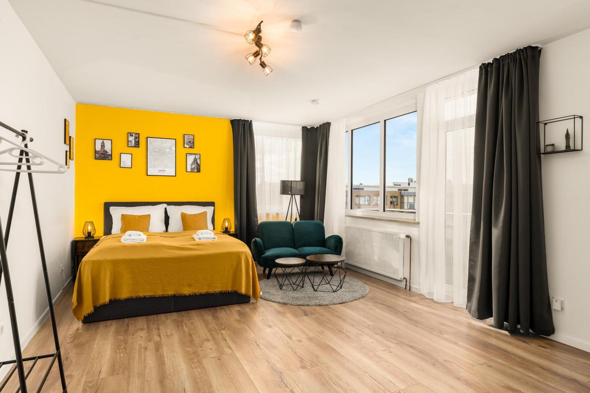 Free Living - City Design Apartments, Zentrum, Outlet, Balkon, Kueche Wolfsburg Bagian luar foto